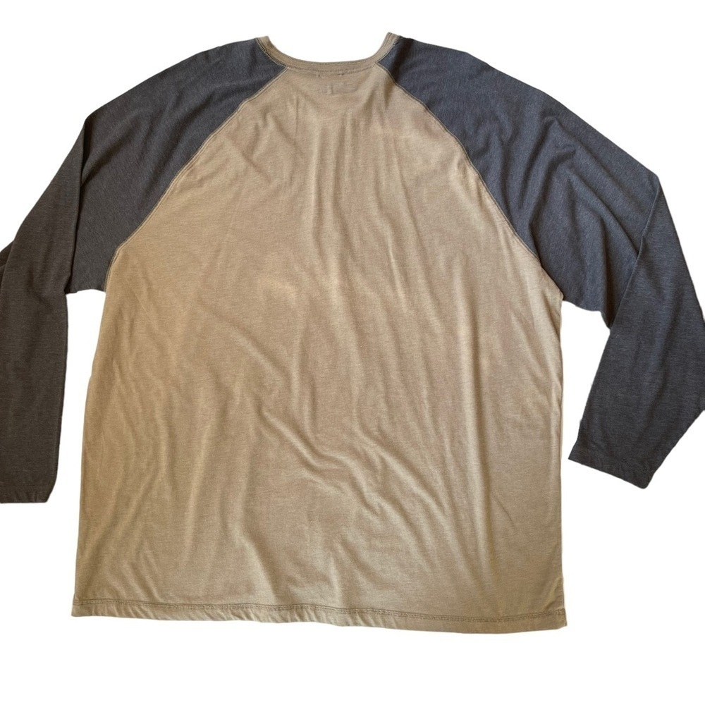 Solaris Tall Man size 4XT Henley style t shirt brown gray nWT - Picture 6 of 8